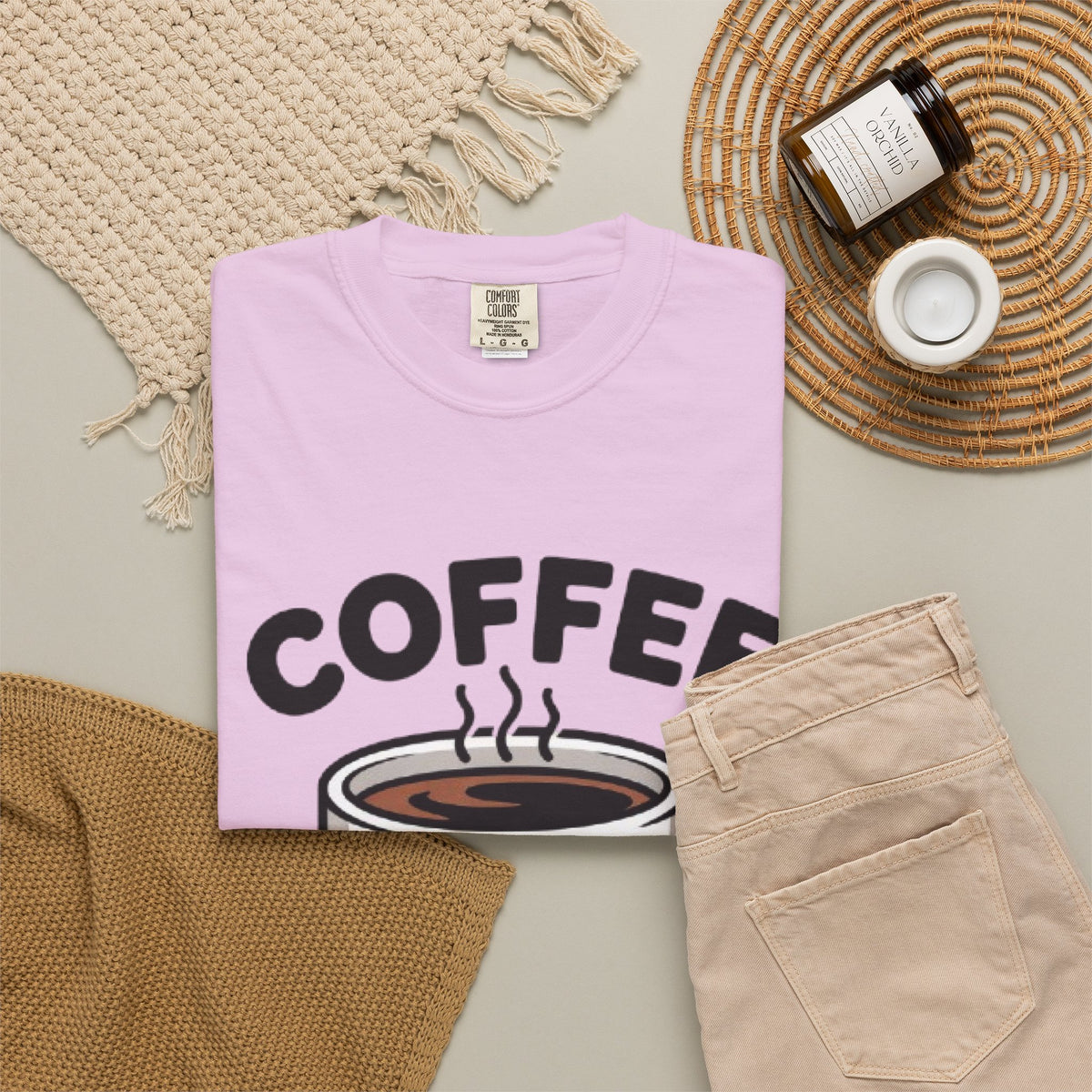 Coffee First Cute Smiling Cup T-Shirt