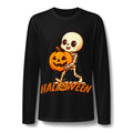 Halloween Skeleton Pumpkin Long Sleeve T-Shirt