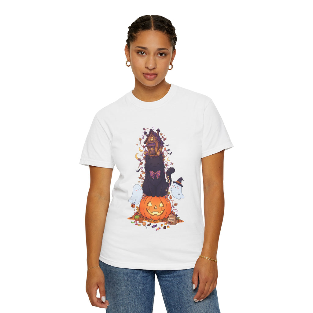 Haunted Halloween Pumpkin Castle T-Shirt
