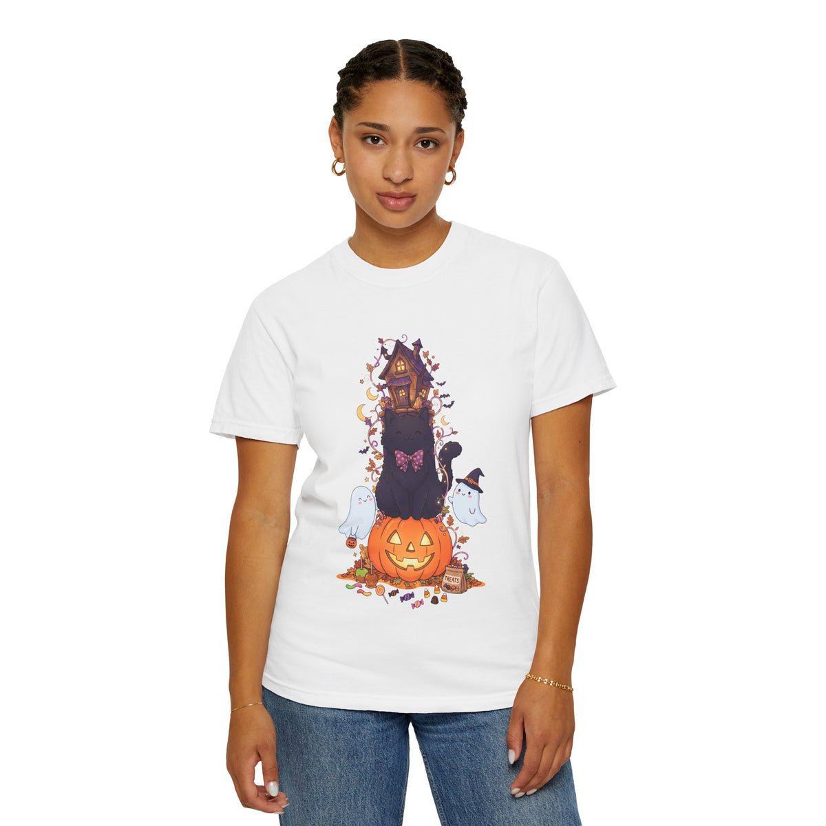 Haunted Halloween Pumpkin Castle T-Shirt