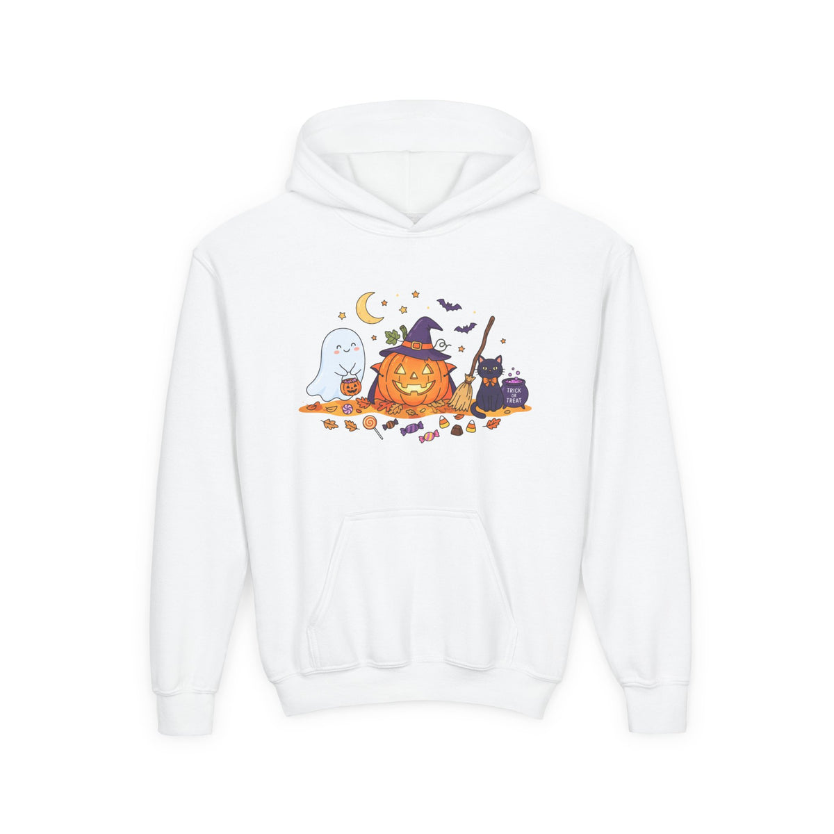 Youth Halloween Spooky Friends Hooded Sweatshirt