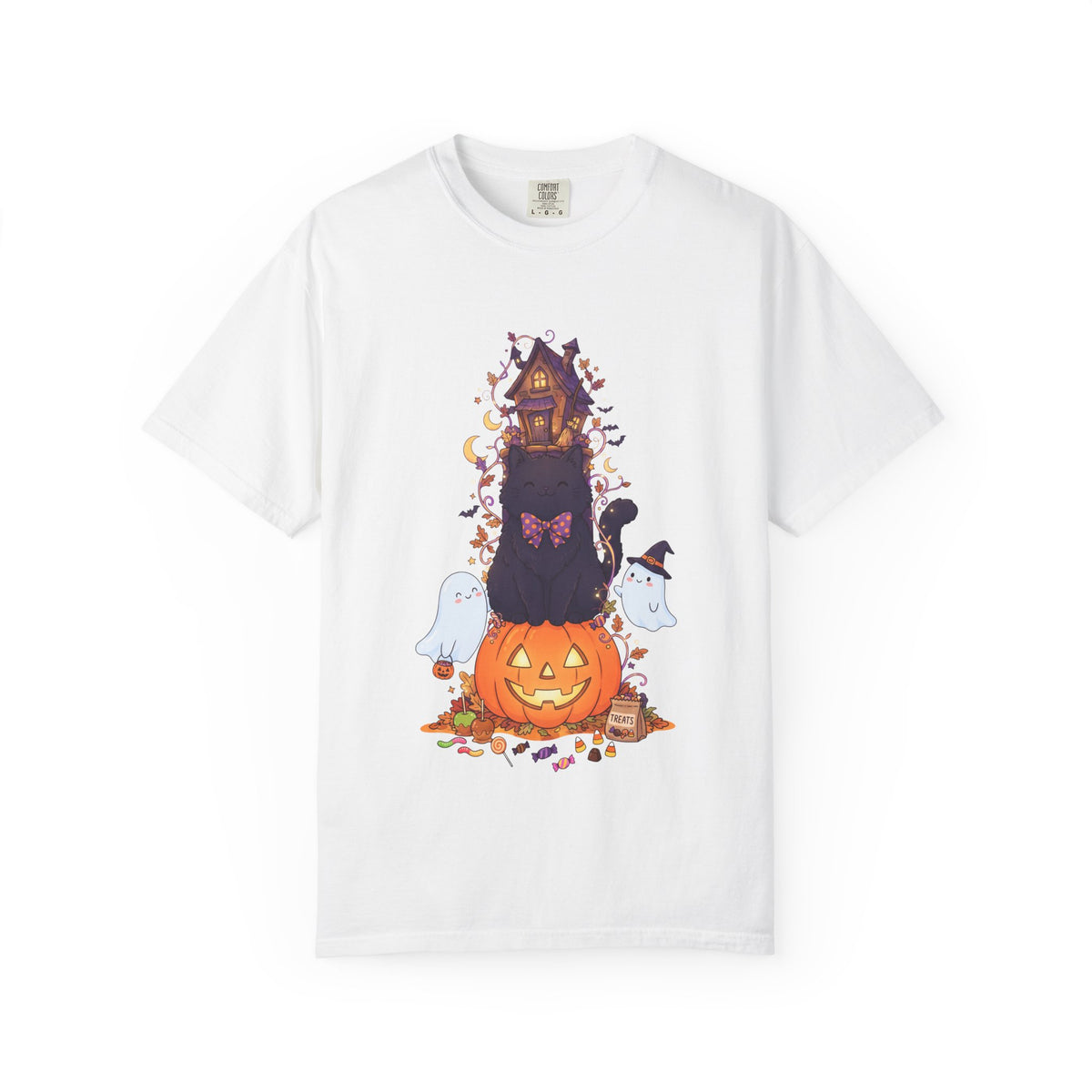 Haunted Halloween Pumpkin Castle T-Shirt