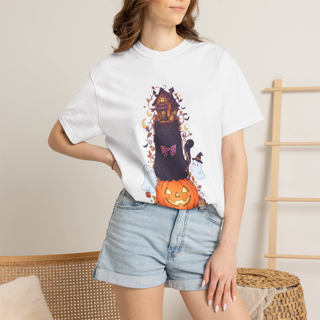 Haunted Halloween Pumpkin Castle T-Shirt