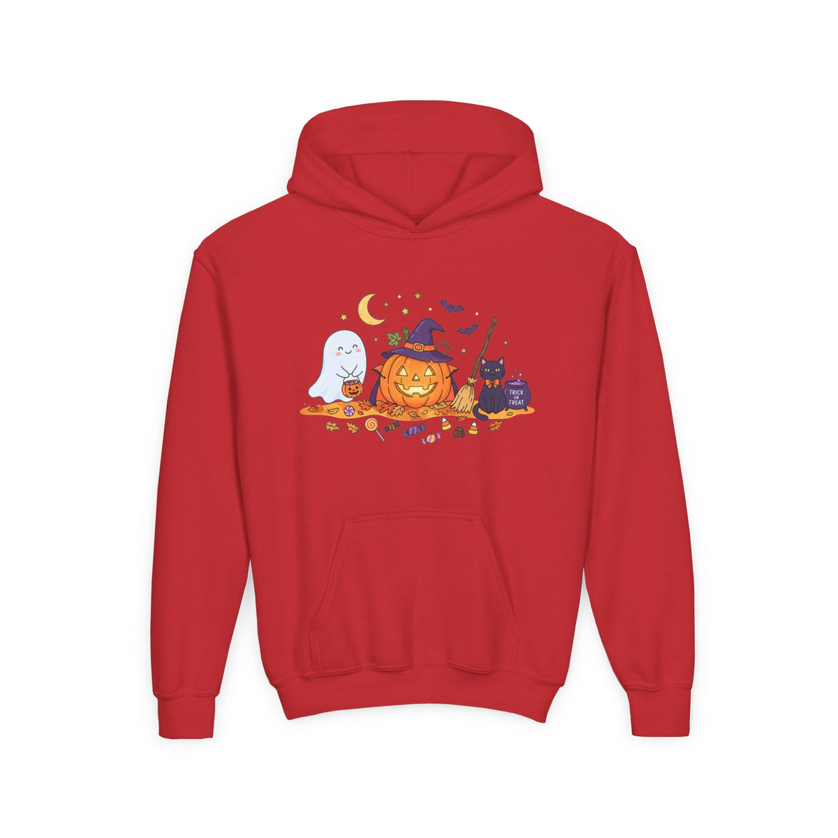 Youth Halloween Spooky Friends Hooded Sweatshirt