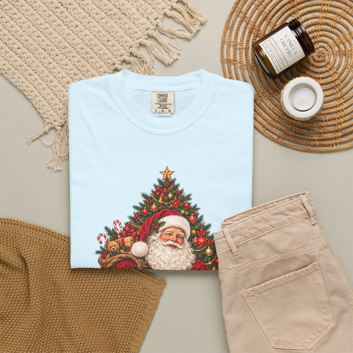Santa Christmas Tree T-Shirt