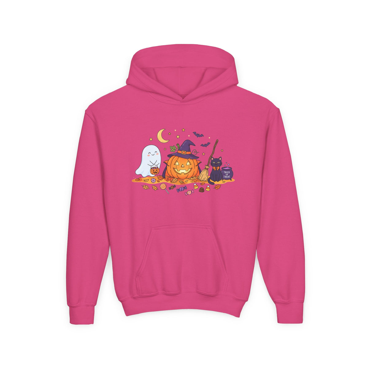 Youth Halloween Spooky Friends Hooded Sweatshirt