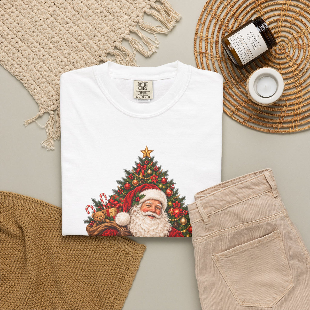 Santa Christmas Tree T-Shirt
