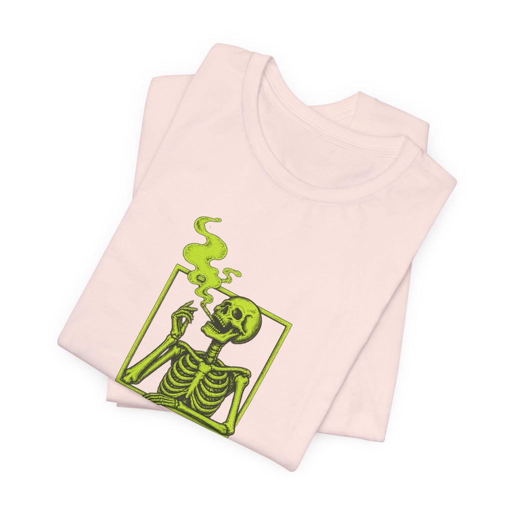 Smoking Skeleton - Halloween Spooky Season Tee