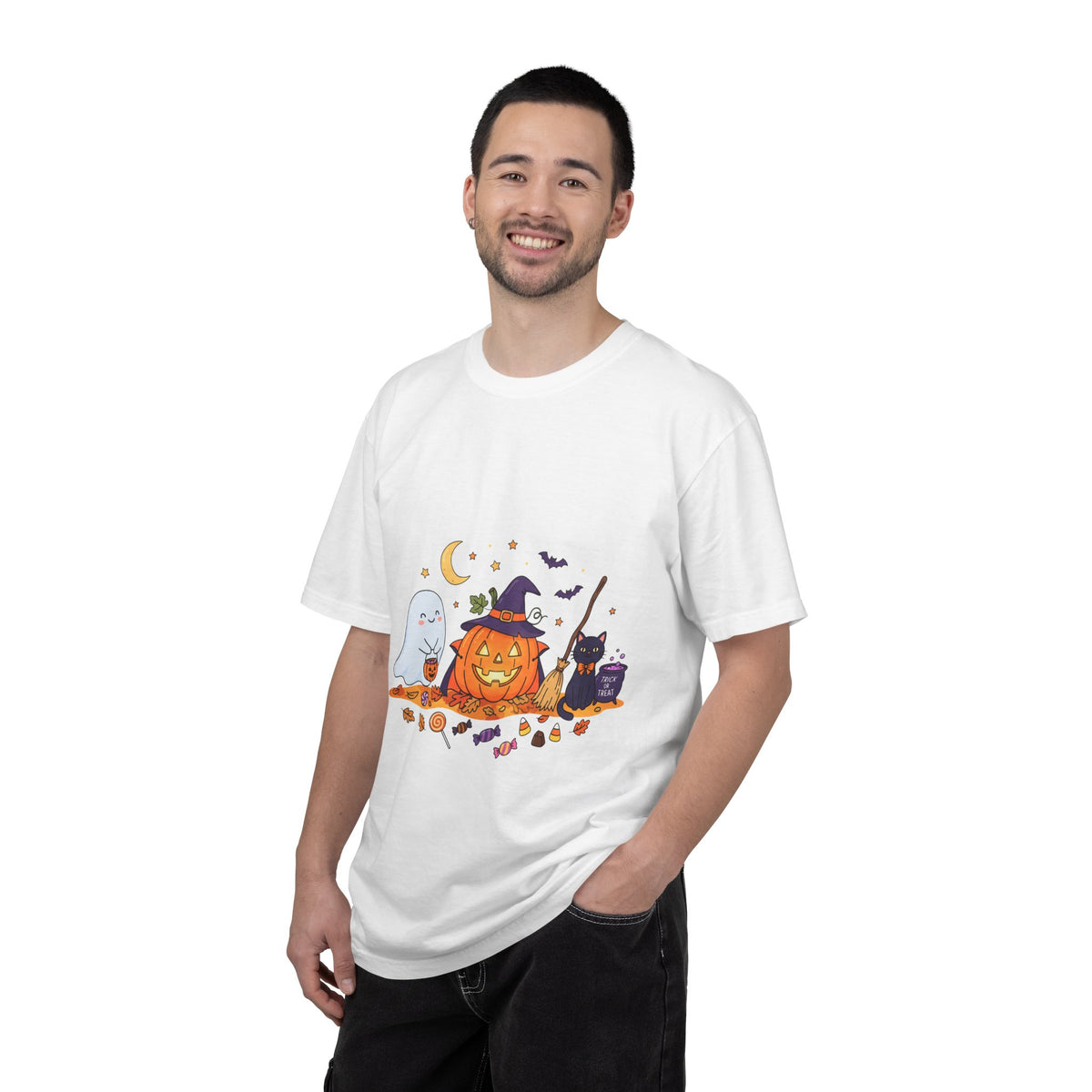 Halloween Ghosts, Pumpkin & Witch T-Shirt