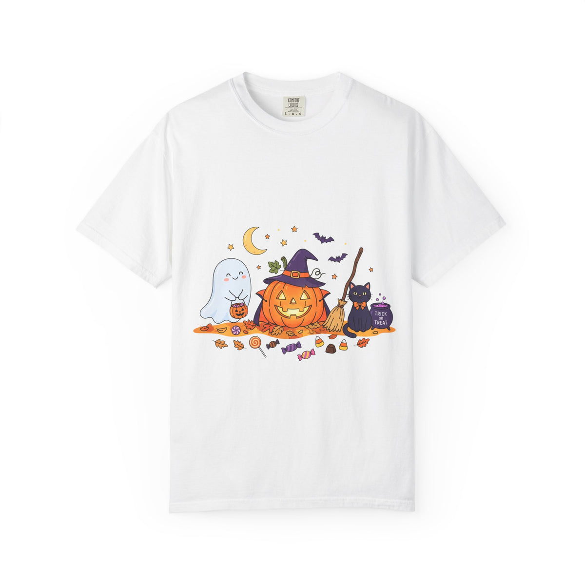 Halloween Ghosts, Pumpkin & Witch T-Shirt