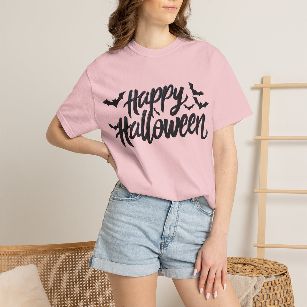Happy Halloween Bat Graphic T-Shirt