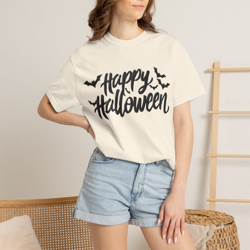 Happy Halloween Bat Graphic T-Shirt