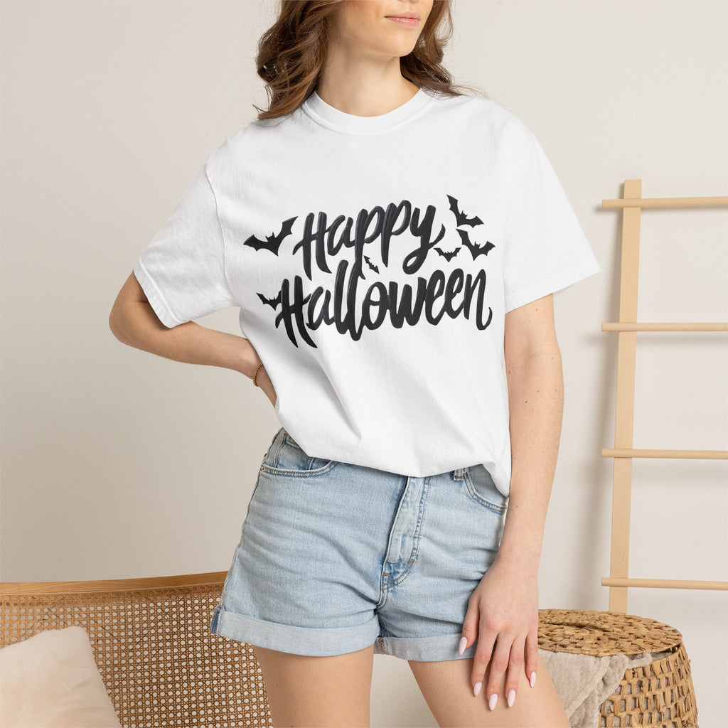 Happy Halloween Bat Graphic T-Shirt