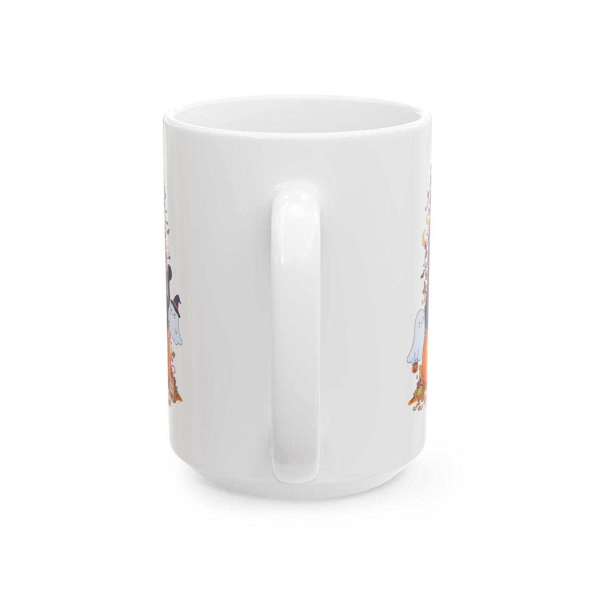 Halloween Haunted House Ghosts & Pumpkin Ceramic Mug
