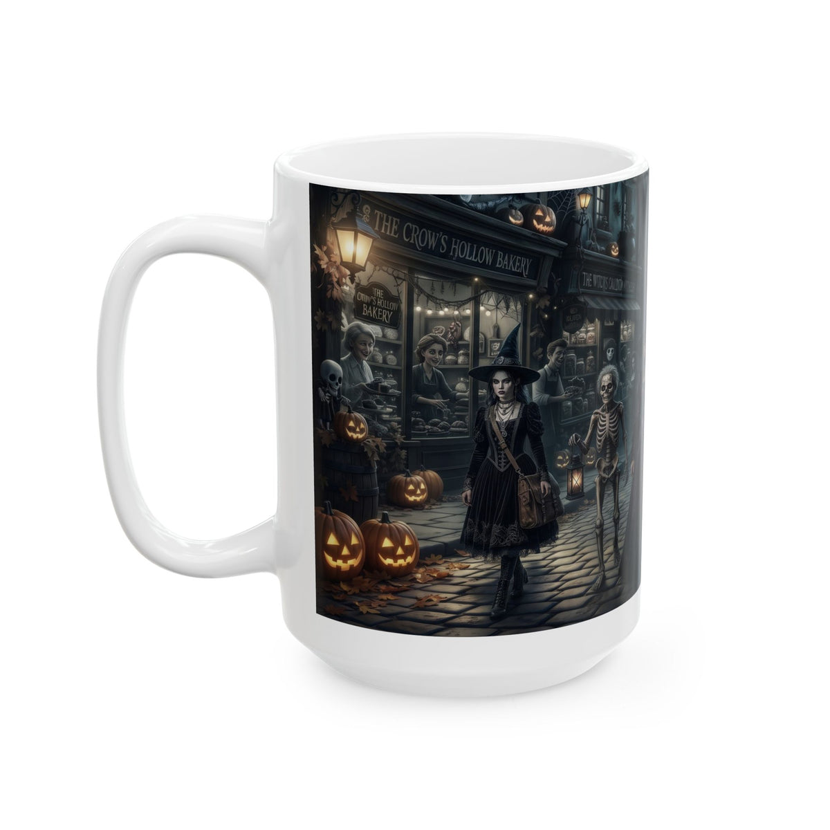 Gothic Halloween Witch Gathering Ceramic Mug